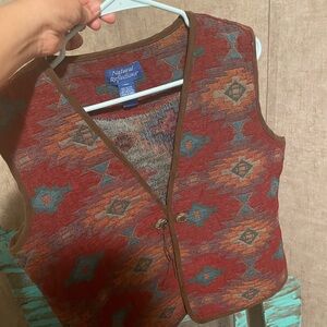 Natural Reflections Aztec Patterned Vest